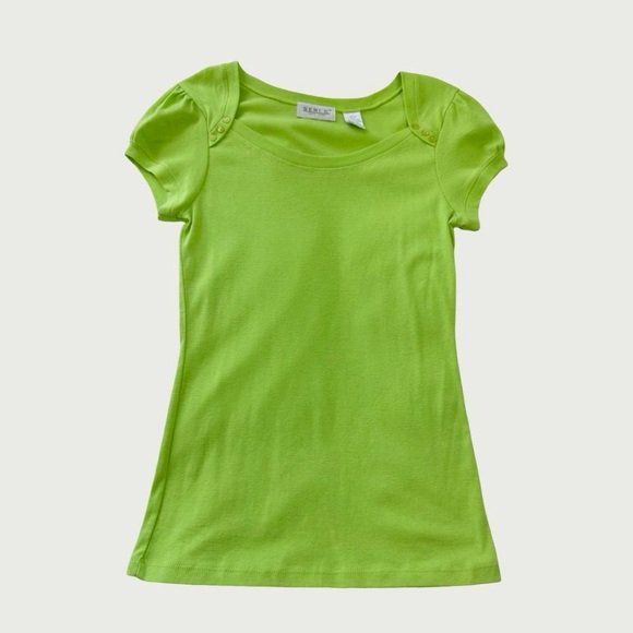 Apple Green Cap Sleeve Tee - Picture 1 of 8